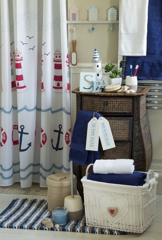 nautical bathroom accessories set